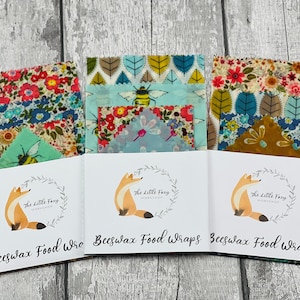 100% Natural Beeswax food Wraps -Choose Wrap Size - Set - Keep wrap tube- Roll, Eco Friendly gifts