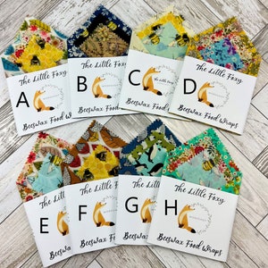 100% Natural Beeswax food Wraps -Choose Wrap Size - Set - Keep wrap tube- Roll, Eco Friendly gifts