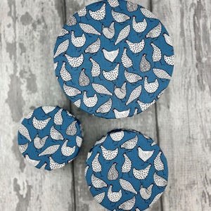 Reusable Cotton Bowl Covers with Elastic | Eco Friendly | Food Storage | Dish Storage