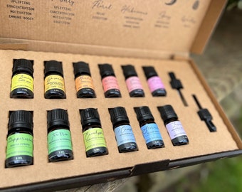 Aromatherapy Essential Oil Set of 12 bottles | Gift For Your Home and Mind | Gift for her | Gift for him | Perfect present