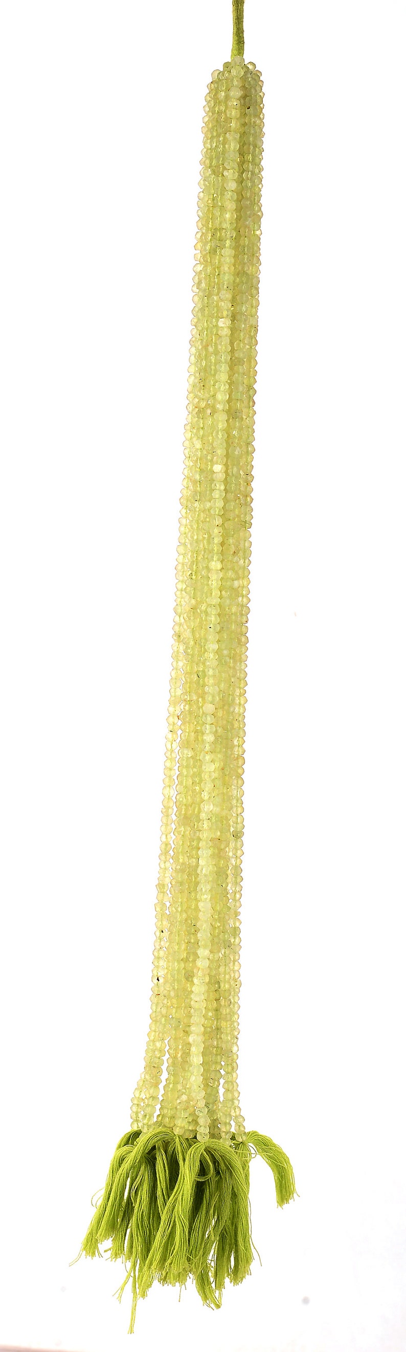 AAA Natural Green Prehnite Faceted Rondelles Beads Prehnite Beads 3mm-4mm 13 Green Palest Yellow Green Earth Mined Gemstone Israil Cut