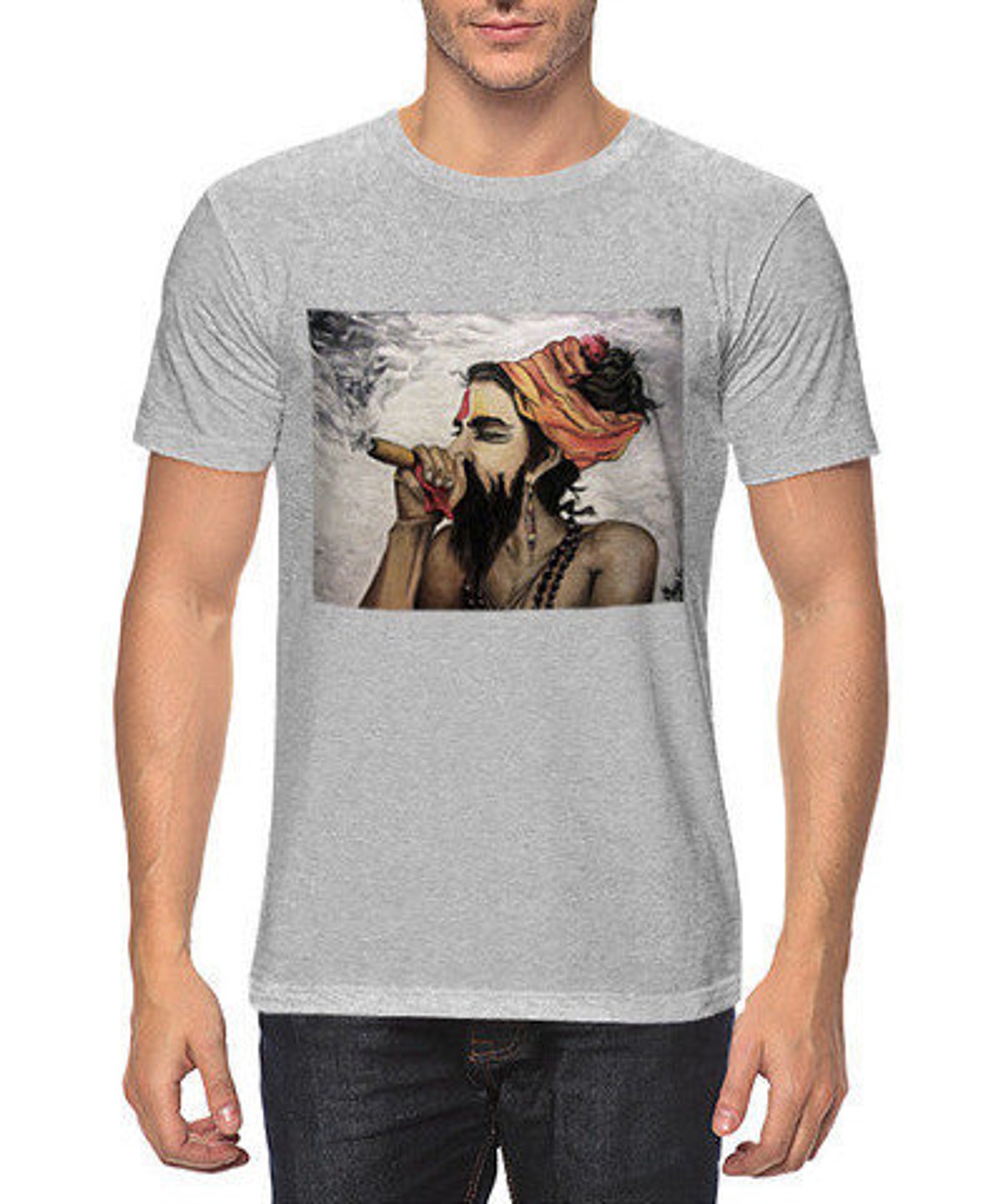 HINDU Cotton Men T-shirt art indian print men clothes | Etsy