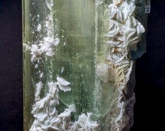 Natürlicher Zitronen Kunzit Twin Kristall mit Albit, Quarz (710g)