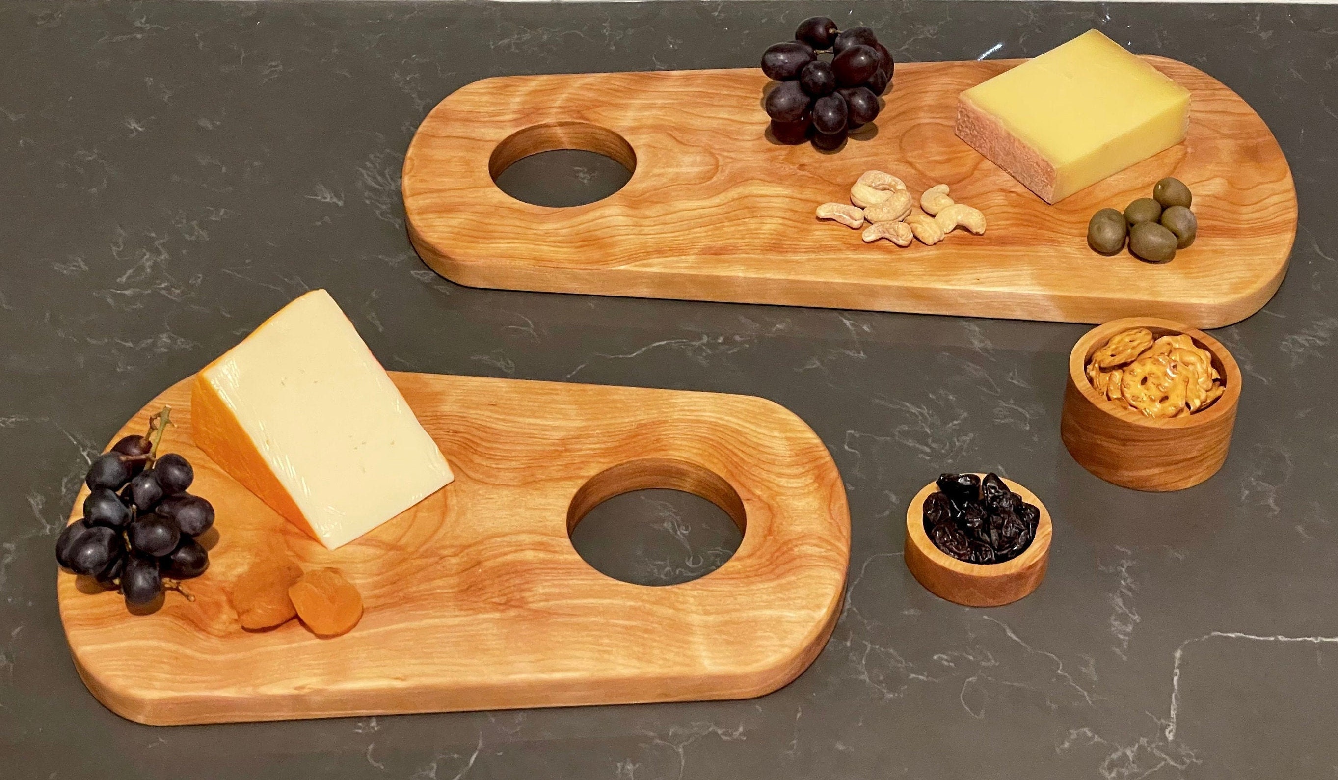 Modern Design Charcuterie Board Set With Handles and Nesting | Etsy