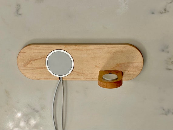IPhone Magsafe and Apple Watch Stand Wall Mounted Charger magsafe Chargers Not Included Etsy Canada