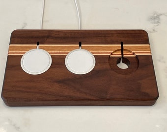 Bandeja de carga triple MagSafe para iPhone - Soporte de carga inalámbrica Qi (cargador MagSafe no incluido) - Estación de carga de Apple