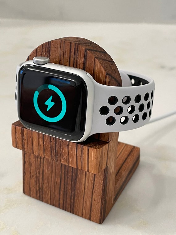 Wood Apple Watch Charging Stand Dock Iwatch Charger Docking Station Apple  Watch Stand Nightstand Holder magsafe Charger Not Included 