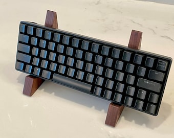 Soporte para teclado mecánico - Expositor personalizado para teclados Chery MX o Topre - Universal 60%, sin teclado numérico o de tamaño completo. Expositor de madera.