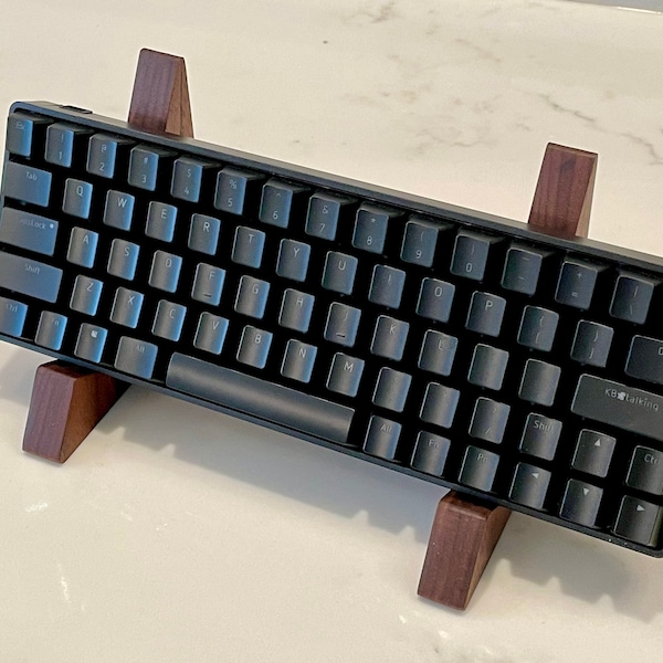 Mechanical Keyboard Stand - Custom Display for Chery MX or Topre Keyboards - Universal 60%, Tenkeyless, or Full Size.  Wood Display Stand