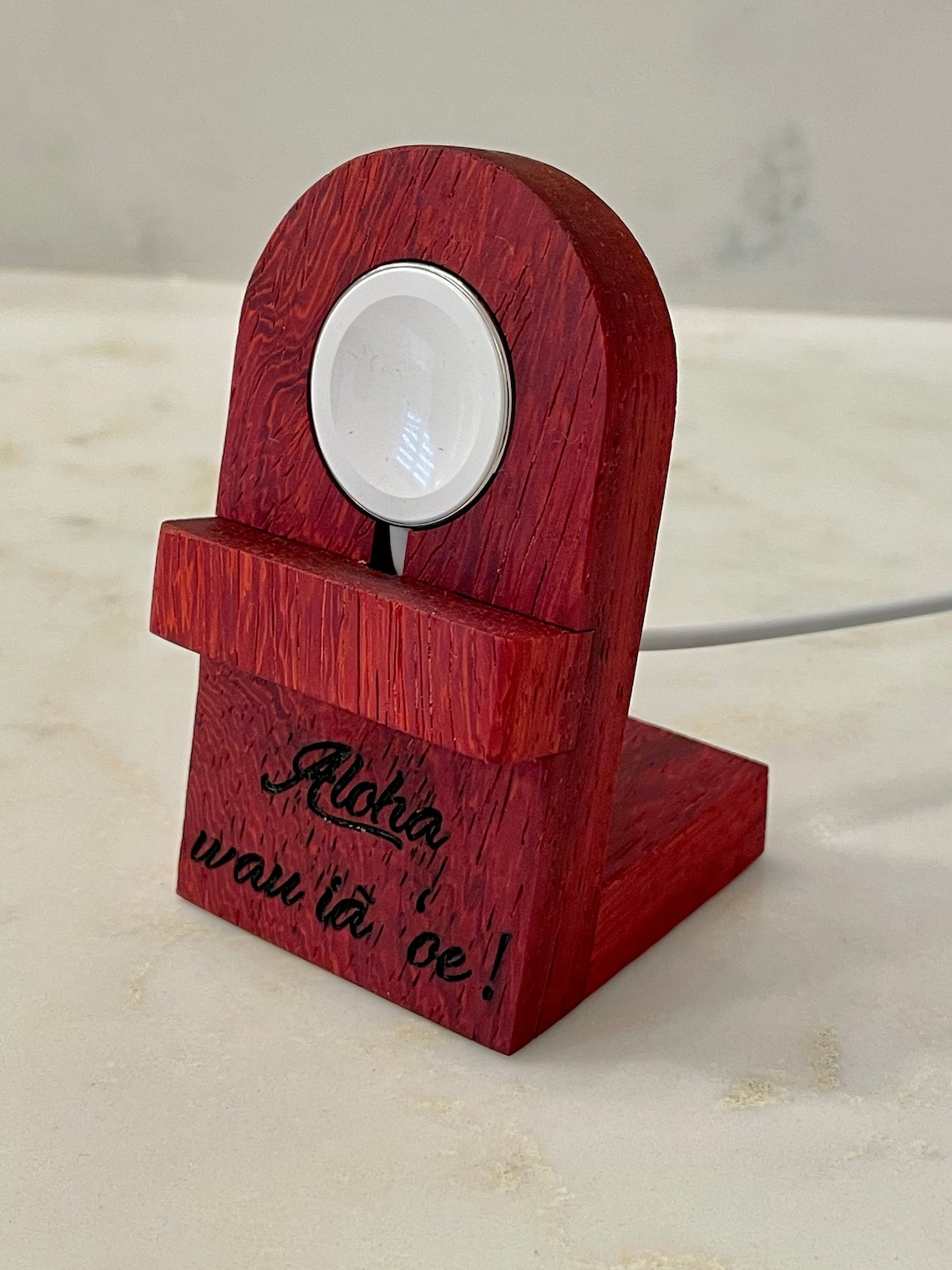 Wood Apple Watch Charging Stand Dock Iwatch Charger Docking Etsy