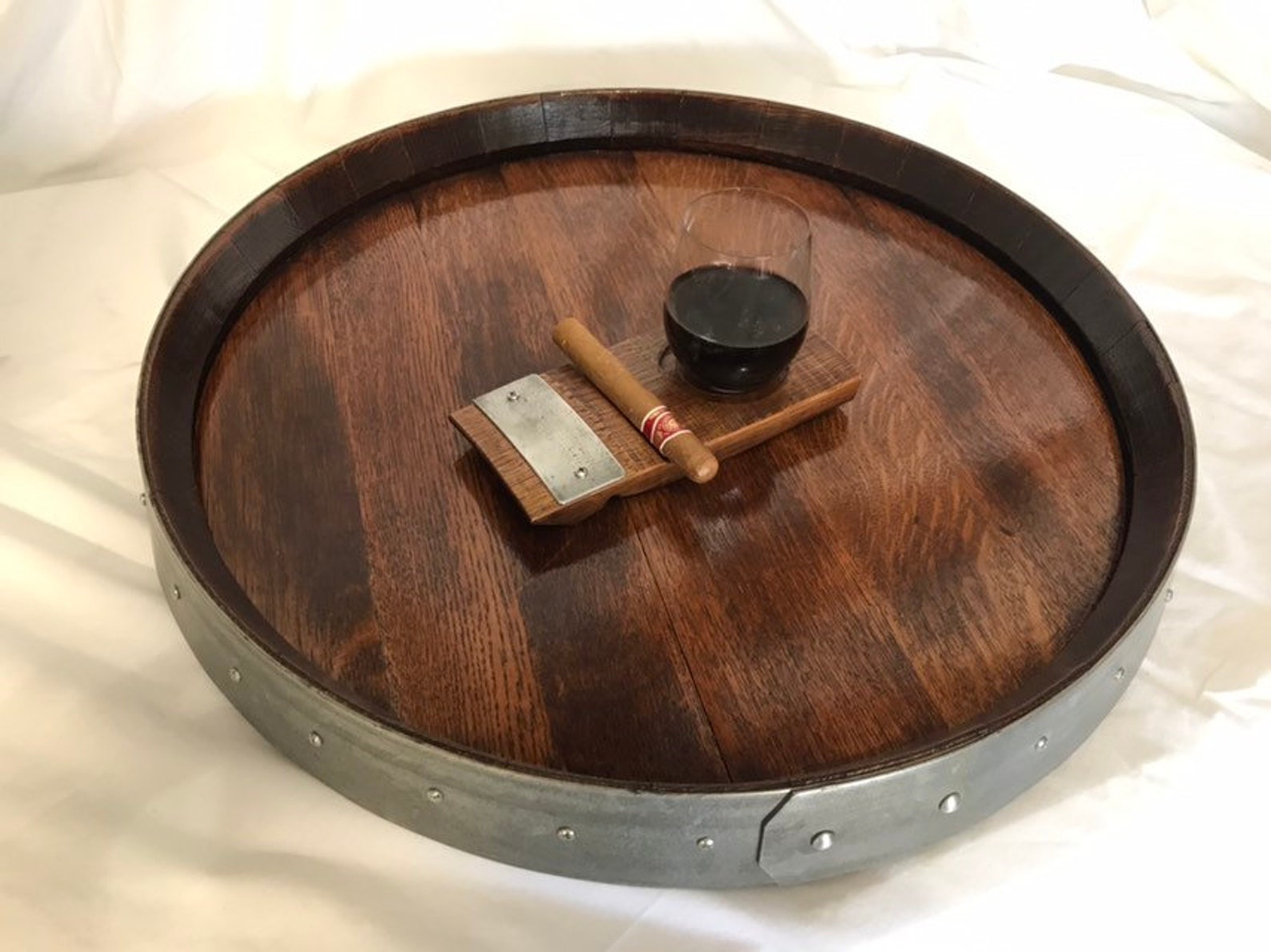 WINE Barrel Top Lazy Susan/ FREE SHIPPING Etsy
