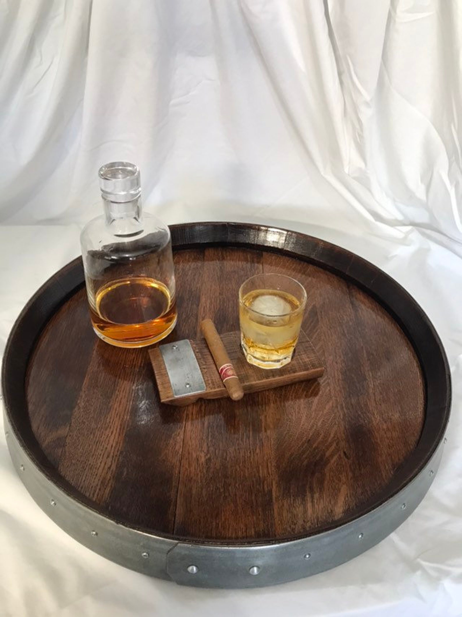 WINE Barrel Top Lazy Susan/ FREE SHIPPING Etsy