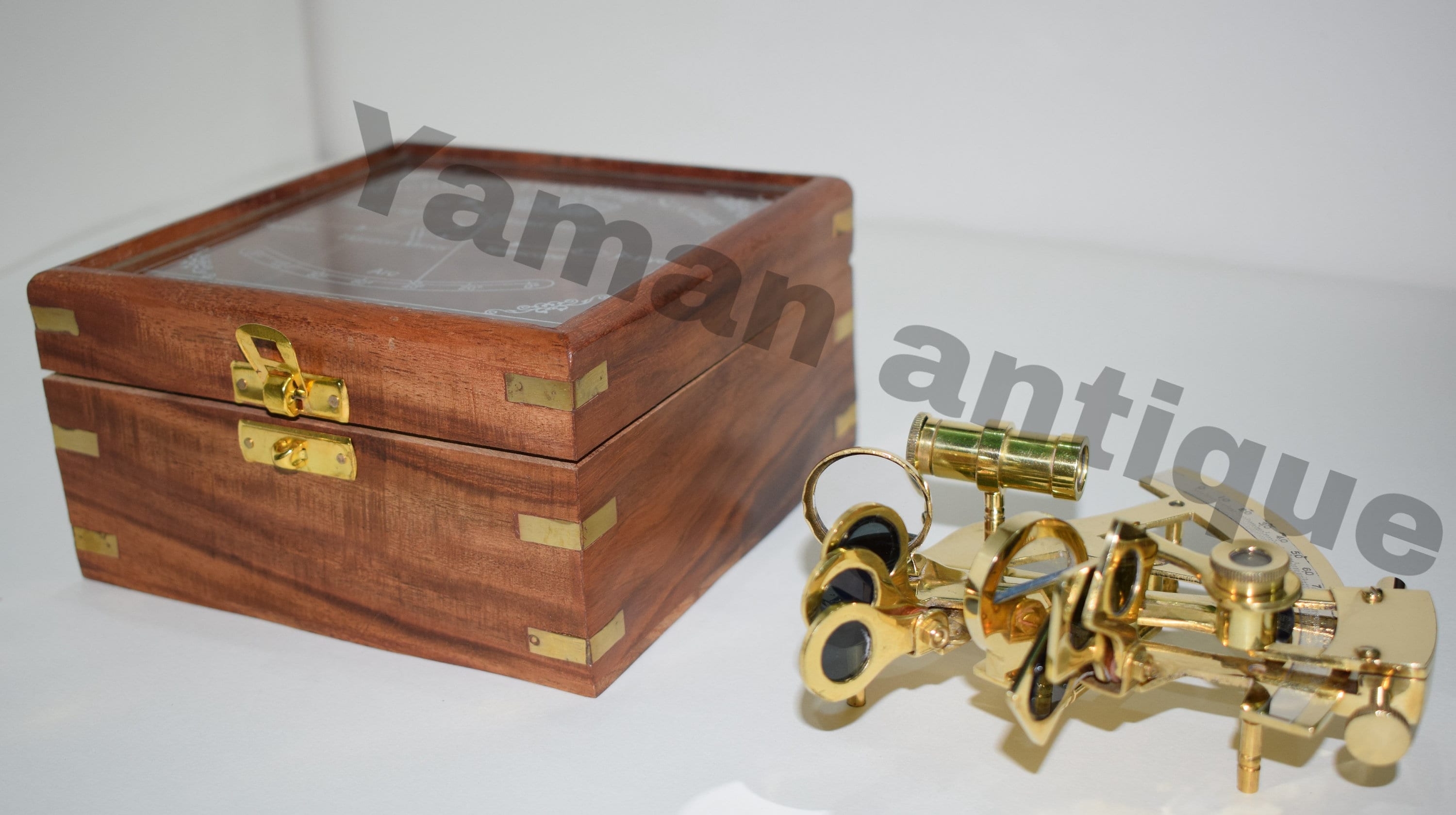 Laiton nautique Sextant Sextant de polonais en laiton de 4 pouces avec boîte en bois Laiton Laiton Laiton nautique Sextant Sextant de polonais en laiton de 4 pouces avec boîte en bois 262245