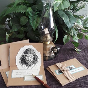 Carte de Pâques artisanale avec message intérieur ou vide pour vous de personnaliser. Des témoins.