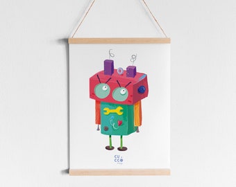 "Robot" print / Print print / Decorative children's print / Children's poster / Colorful decoration for children