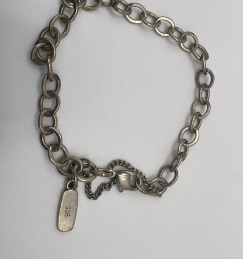 James Avery Sterling Silver Link Charm Bracelet Length 7 Inches