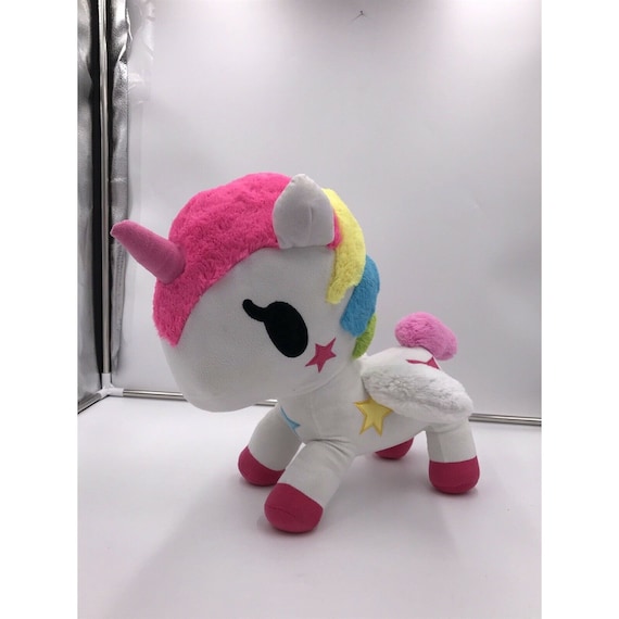 Claire's Tokidoki Neon Star 8'' Retired Bella Unicorno Pony Stuffed Animal  Plush 