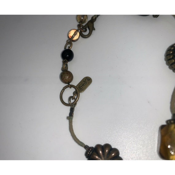 Treska Choker Necklace Art Glass Beads 17” Beaded… - image 7