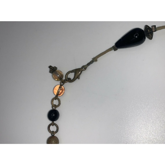 Treska Choker Necklace Art Glass Beads 17” Beaded… - image 6