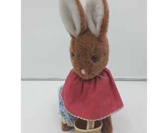 Vintage 1980's Eden Beatrix Potter Mrs Rabbit Plush Stuffed Animal 15"