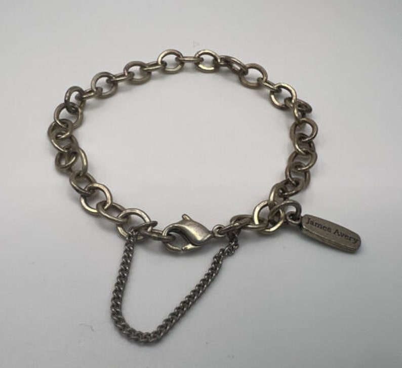 James Avery Sterling Silver Link Charm Bracelet Length 7 Inches