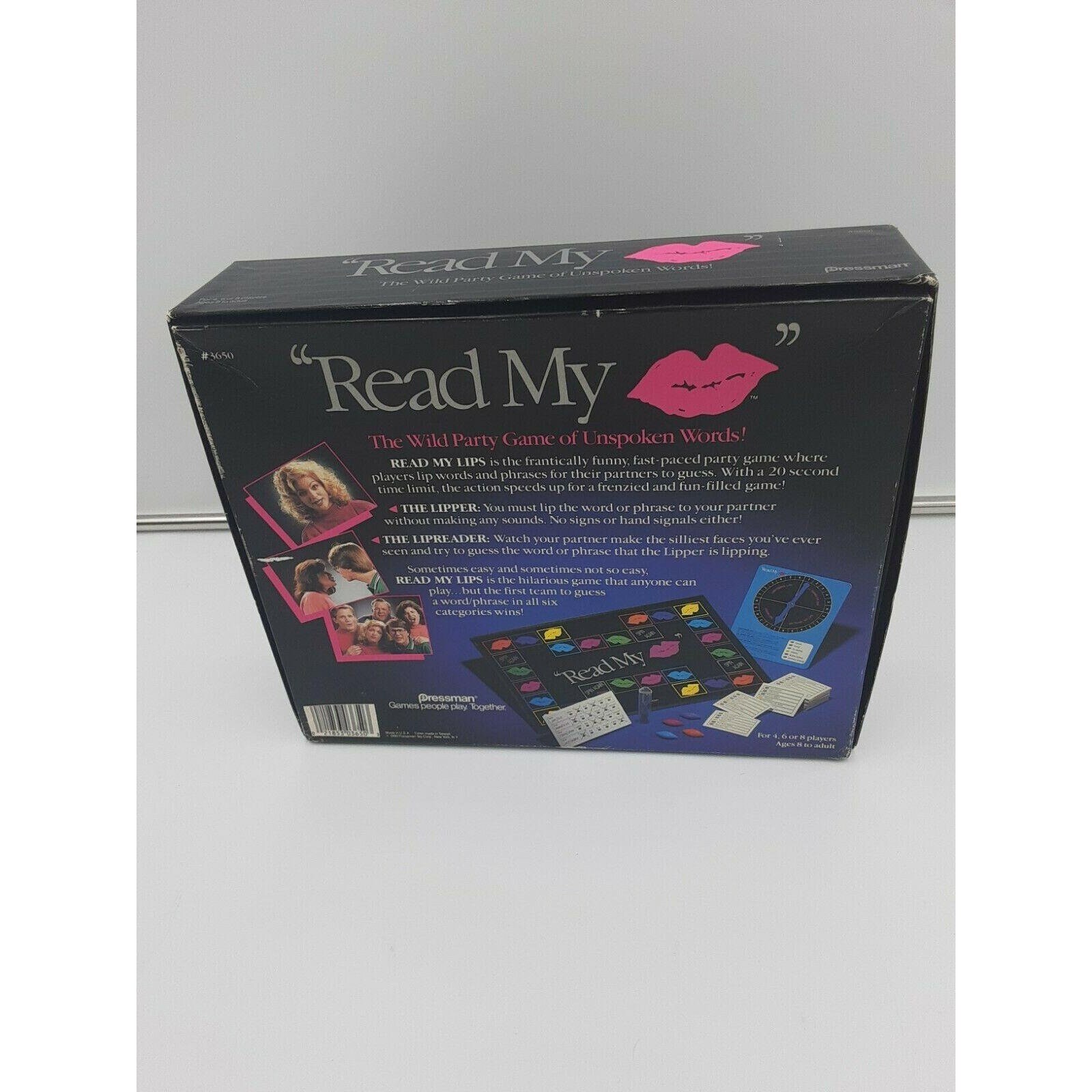 Vintage Read My Lips Board Game Pressman 1990 3650 Etsy France