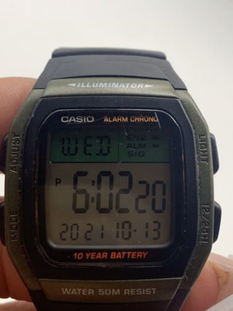 Mens Casio Illuminator 3239 Alarm Chronograph Brown Digital Watch W96H