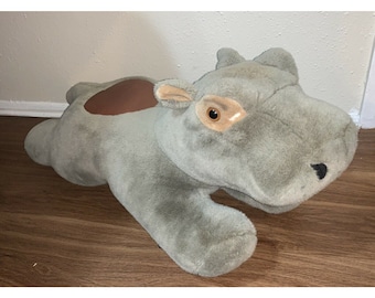 Pluti Nova GERMANY Ultra RARE Ride On Plush Hippopotamus Hippo