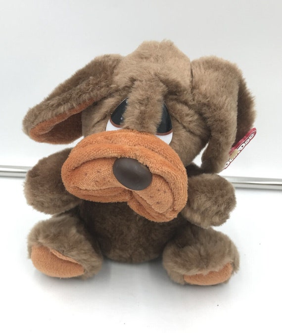 Vintage Dan Dee Hound Dog Plush Stuffed Animal W Original Hang