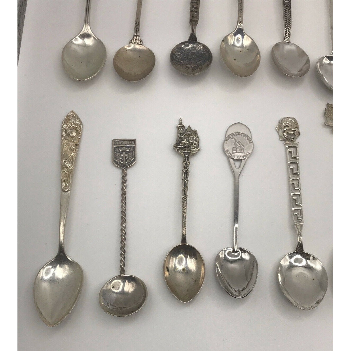 Sterling Silver 198.2g Souvenir Spoons Antique Lot of 20 Mixed Etsy