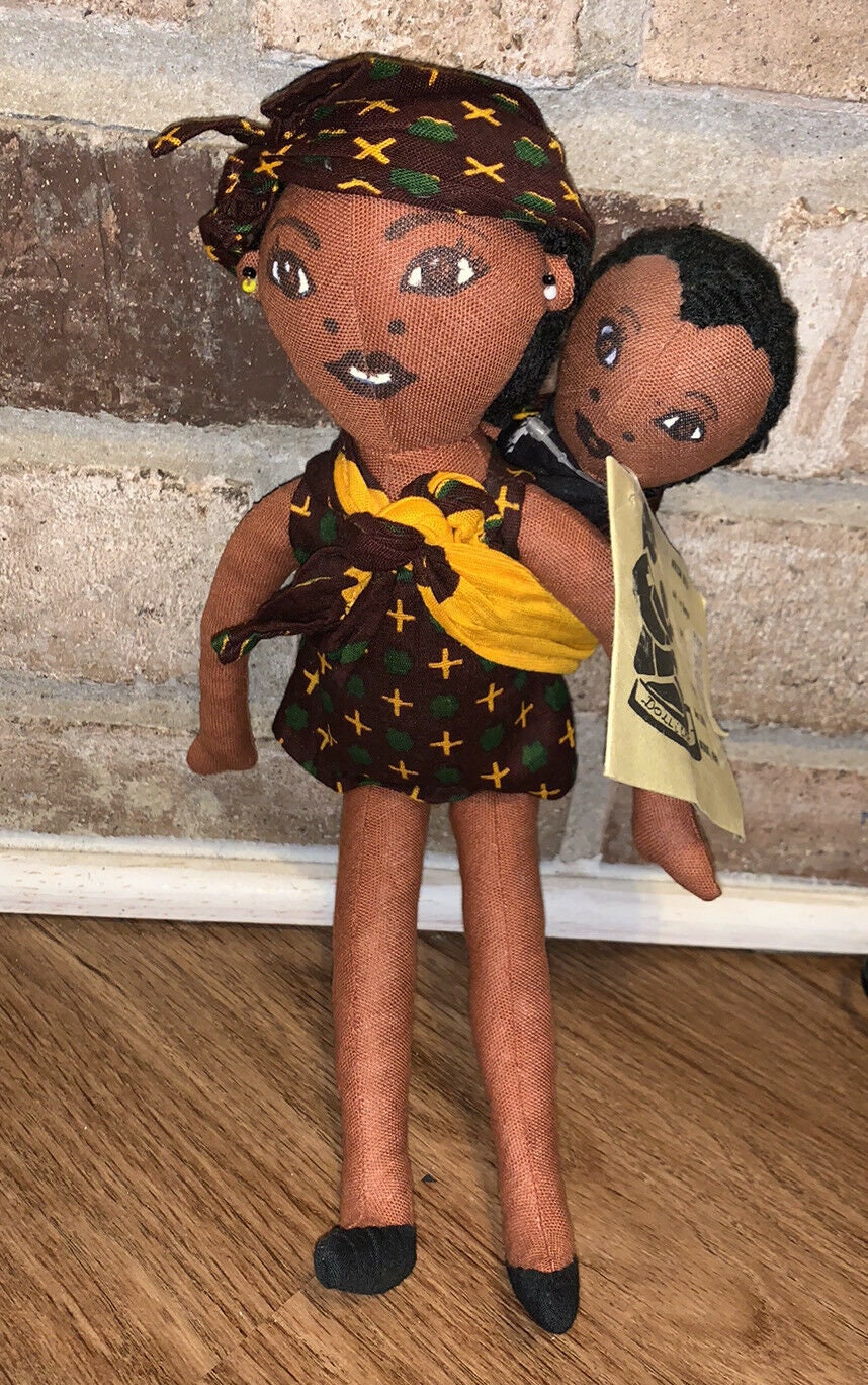 Retro African Kenya Dollicraft Dolls Mother and Child Lady Of Etsy