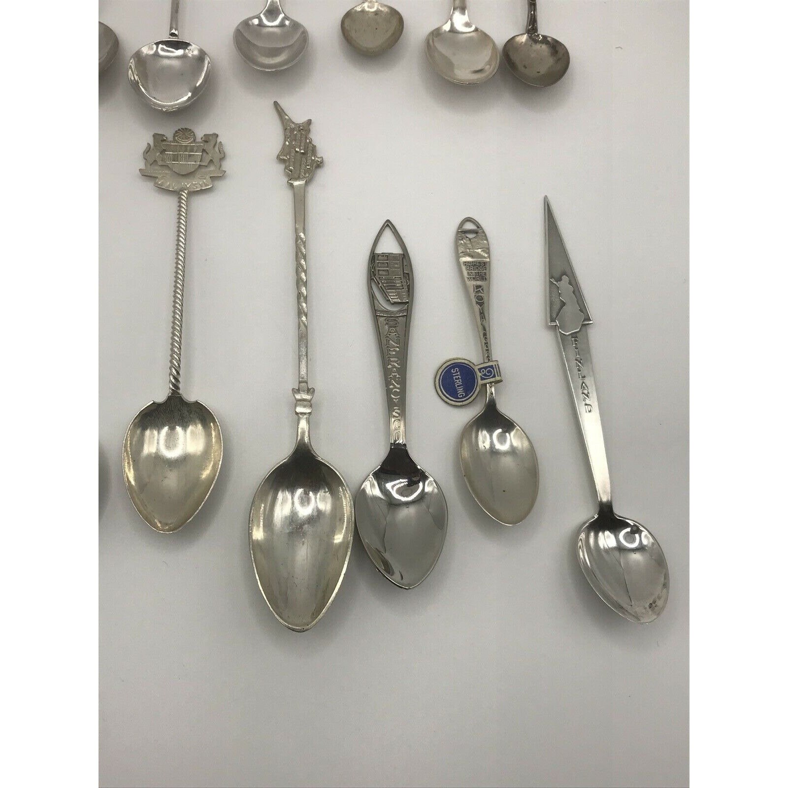Sterling Silver 198.2g Souvenir Spoons Antique Lot of 20 Mixed Etsy