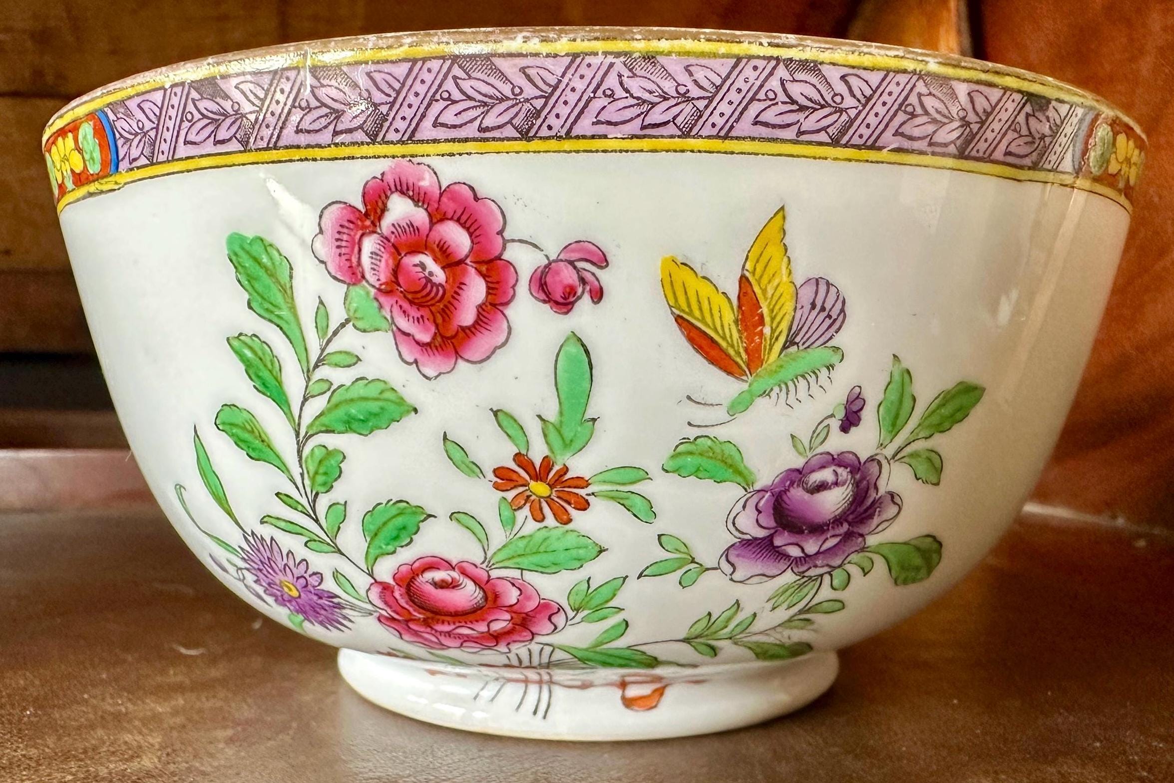 Spode Rice Bowls Vintage Copeland Spode “lowestoft Flowers” Footed Sugar/rice Bowl - Etsy