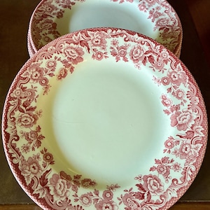 Set of 4 Spode Delamere Cranberry salad plates