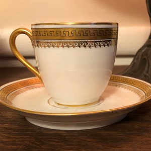 Wm. Guerin & Companie Limoges Porcelain Demitasse Cup and Saucer