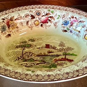 Vintage Ridgway “Woodland” oval vegetable bowl