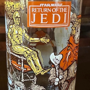 1983 Coca-Cola/Burger King Star Wars Return of The Jedi Ewoks glass
