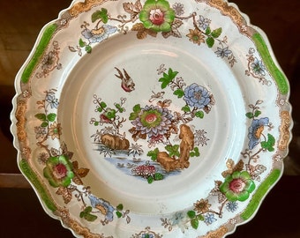 Ridgway社　ミッドセンチュリー　大小プレート４枚セット　ヴィンテージ Set of 4 Vintage Ridgway “woodland” Salad Plates - Etsy