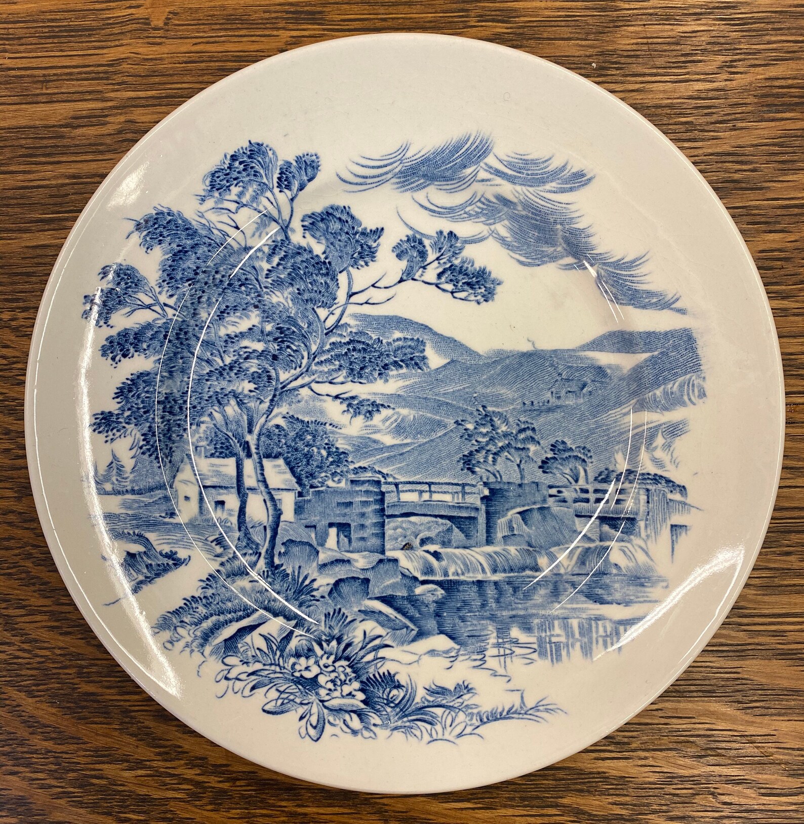 Vintage Wedgwood & Co. Ltd. countryside Blue and White Bread Etsy