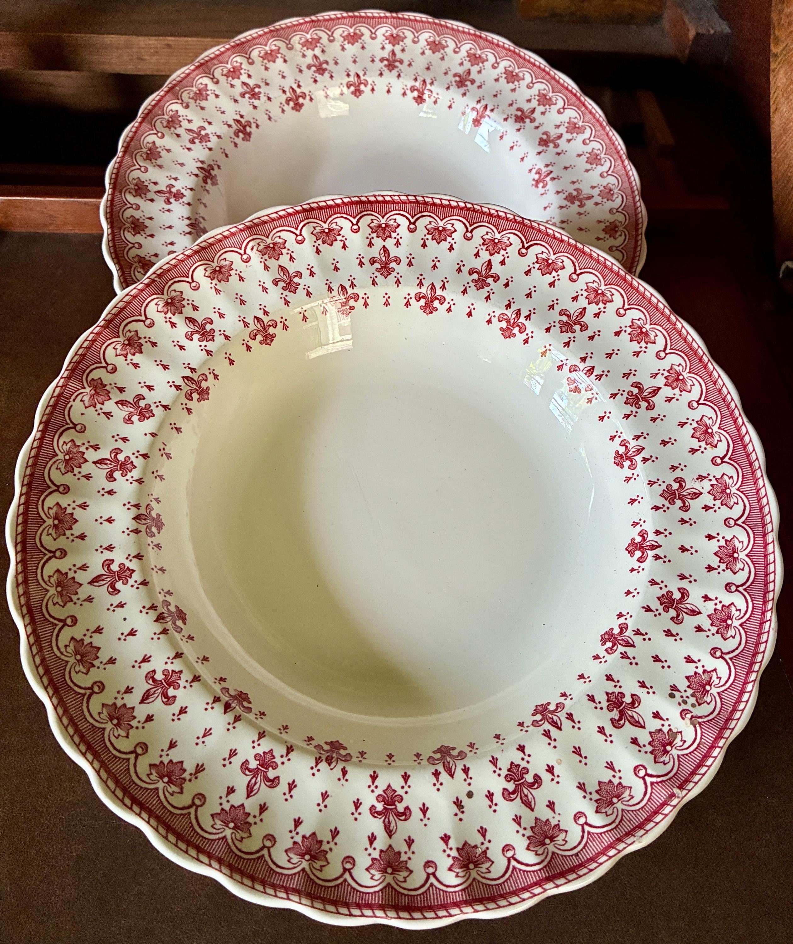 Fleur De Lys Red Spode - Etsy