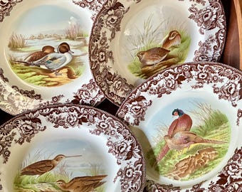 Early Spode Woodland Game Bird Dinner Plates 10 3/4” Made in England 1990s – Choice