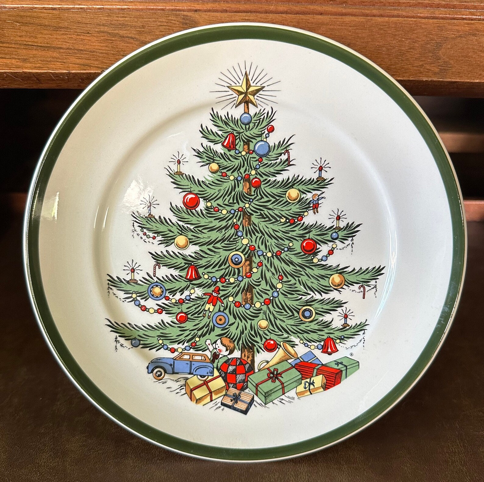 Vintage Cuthbertson original Christmas Tree Salad Plate Etsy