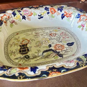 Antique c.1845 Ridgway & Morley “Simlay” vegetable serving bowl