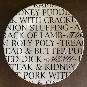 Copeland & Garrett (Spode) 1999 retro black transferware bread/dessert plate