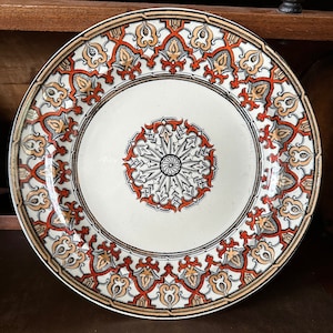 Antique 1878 Copeland Spode polychrome dinner plate