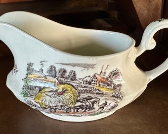 Vintage c. 1940s-50s Samuel Radford “Yorkshire” pattern gravy boat