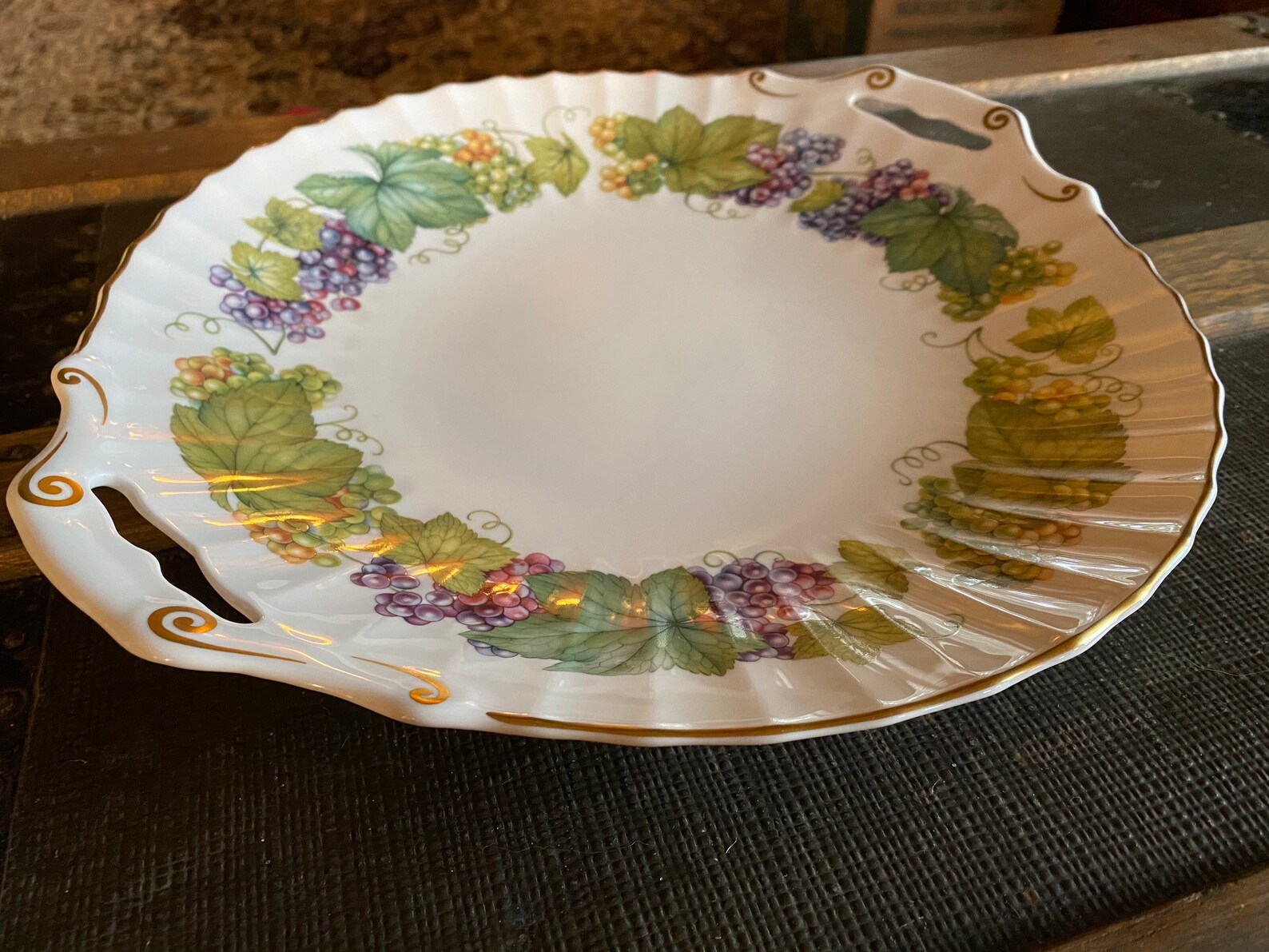 Royal Worcester Vine Harvest Handled Cake Plate/serving Etsy