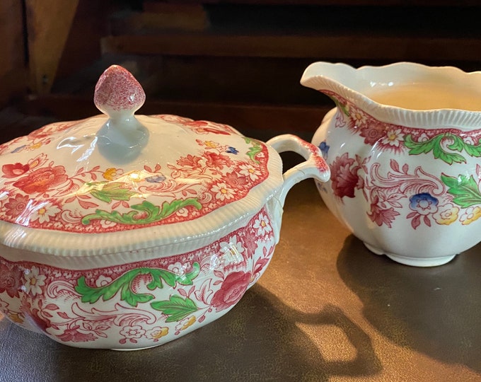 Vintage Johnson Bros. dorchester Cream and Sugar Set sugar Bowl