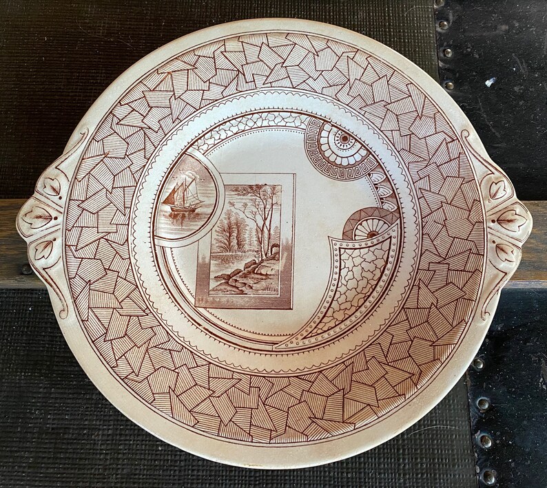 Rare Antique 1880 Old Hall Earthenware excelsior Serving Etsy UK