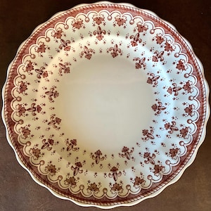 1958 Copeland Spode “Fleur-De-Lis” brown transferware dessert plate